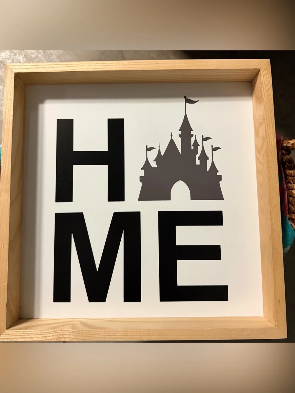 Disney Homestead Collection  Black & Gray Castle 'HOME' Wall Art